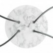 Round Rose-One 4-hole and 4 side holes ceiling rose, 200 mm