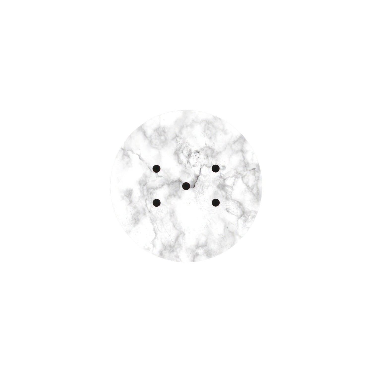 Round Rose-One 5-hole and 4 side holes ceiling rose, 200 mm