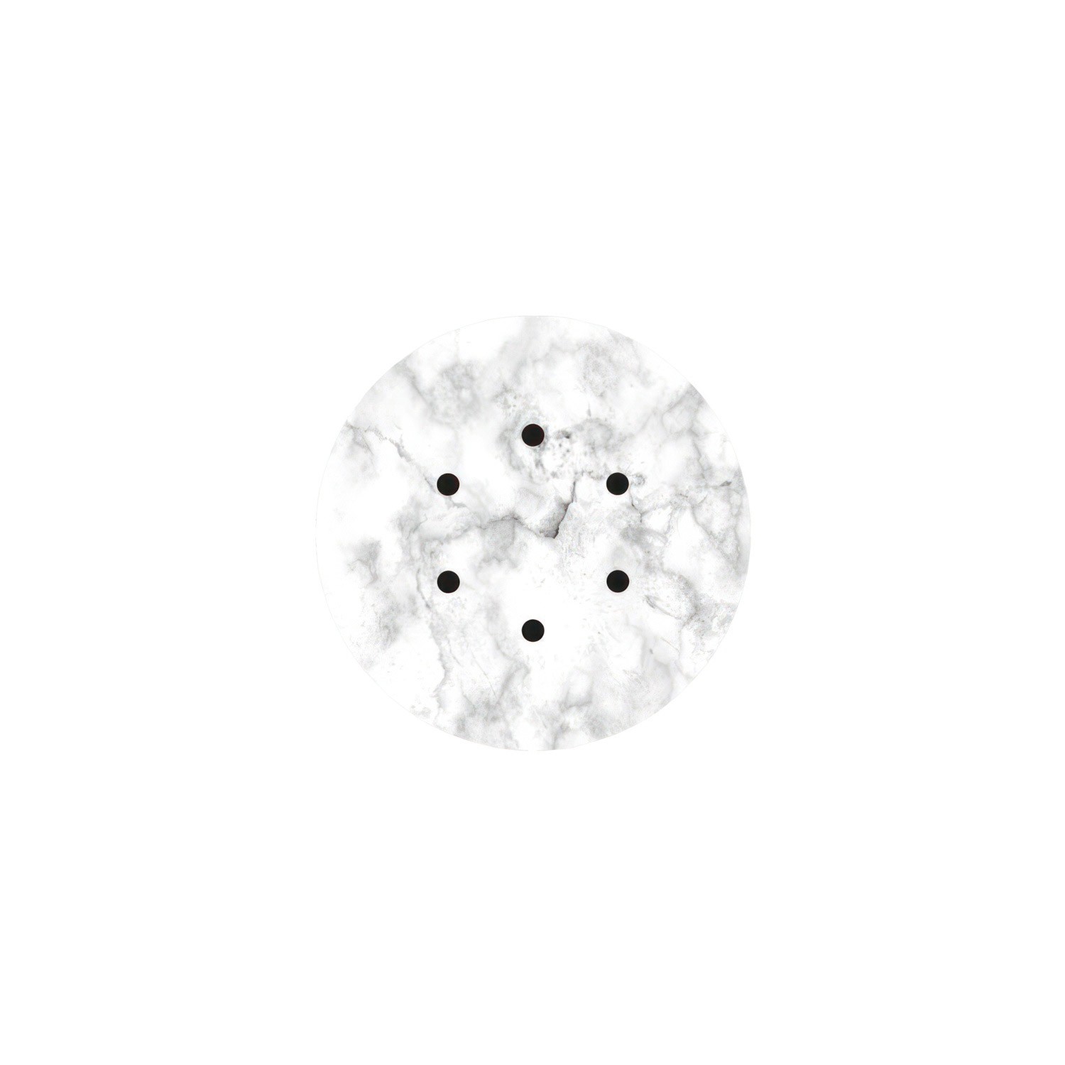 Round Rose-One 6-hole and 4 side holes ceiling rose, 200 mm