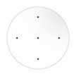 Round XXL Rose-One 5-hole and 4 side holes ceiling rose, 400 mm
