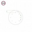 Round XXL Rose-One 8-hole and 4 side holes ceiling rose, 400 mm