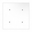 Square XXL Rose-One 4-hole and 4 side holes ceiling rose, 400 mm