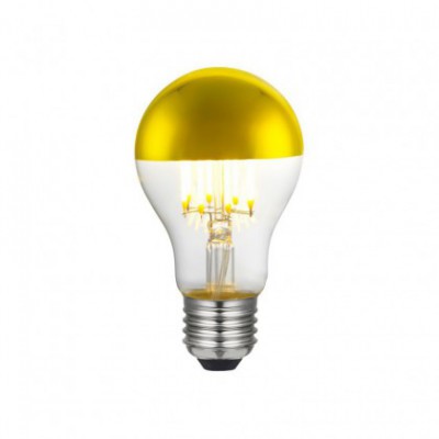 Gold half sphere Drop A60 LED light bulb 7W E27 2700K Dimmable