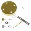 Cylindrical metal 4-hole ceiling rose kit