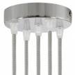 Cylindrical metal 5-hole ceiling rose kit