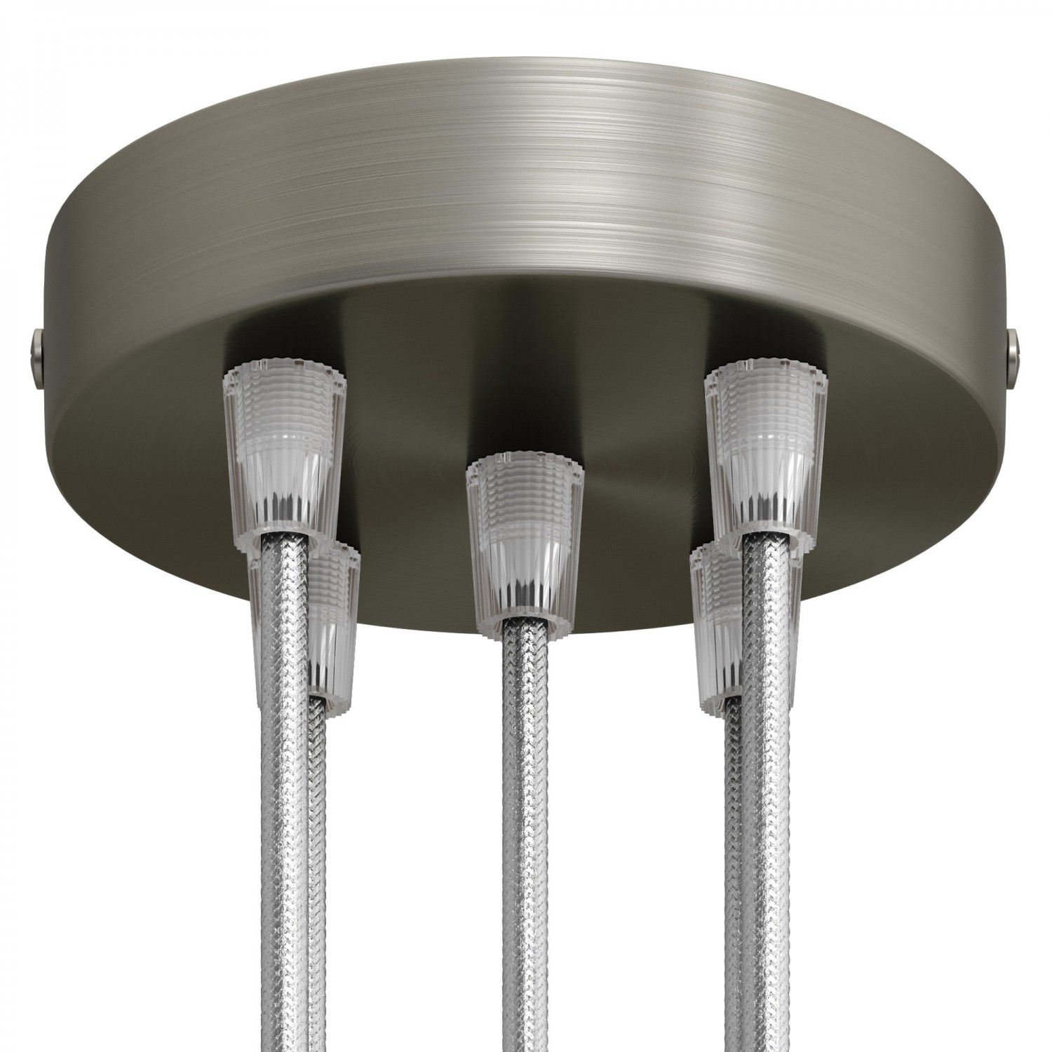 Cylindrical metal 5-hole ceiling rose kit