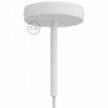 Cylindrical metal ceiling rose kit with 15 cm cable clamp