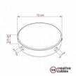 Cylindrical metal 4-side hole ceiling rose kit (junction box)