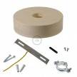 Wooden ceiling rose kit for 3XL cord