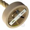 Wooden ceiling rose kit for 3XL cord