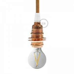 Double ferrule metal E14 lamp holder kit for lampshade