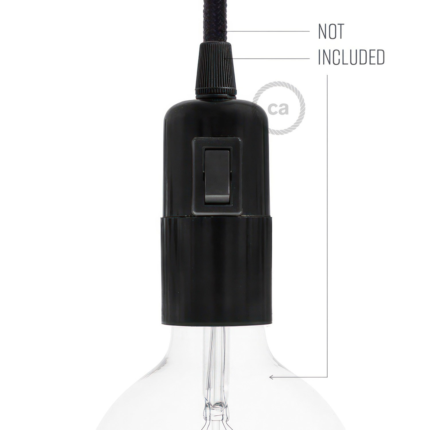 Bakelite E27 lamp holder kit with switch