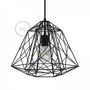 Apollo XL naked cage metal Lampshade with E27 lamp holder