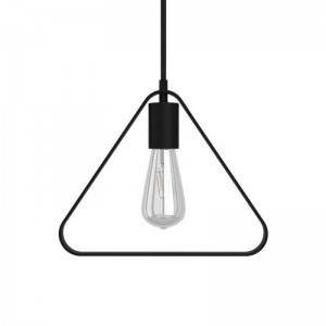 Pendant lamp with fabric cable, Duedì Apex lampshade and metal details - Made in Italy