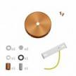 Mini cylindrical metal 1 central hole + 4 side holes ceiling rose kit