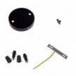 Mini cylindrical metal 2 central holes + 4 side holes ceiling rose kit