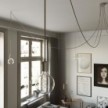 Spider - Suspension with 5 pendants Made in Italy complete with fabric cable, and metal finishes