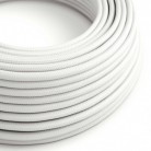 UV resistant round electric cable with White SM01 fabric lining for outdoor use - Compatible with Eiva Outdoor IP65