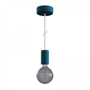 EIVA ELEGANT Outdoor pendant lamp with 1,5 mt fabric cable, silicone ceiling rose and lamp holder IP65 water resistant