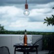EIVA PASTEL Outdoor pendant lamp with 5 mt fabric cable, decentralizer, ceiling rose and lamp holder IP65 water resistant