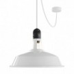 EIVA Outdoor pendant lamp with lampshade, 5 mt fabric cable, decentralizer, ceiling rose and lamp holder IP65 waterproof