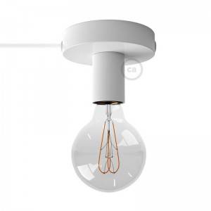 Spostaluce, the metal light source with fabric cable and side holes