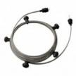 Ready-to-use 7,5m Lumet String Light with Kit with 5 black Lamp Holders, Hook and Plug