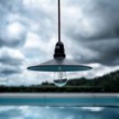 EIVA Outdoor pendant lamp for lampshade with 5 mt fabric cable, decentralizer, silicone ceiling rose and lamp holder IP65