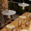 Oversize Ellepì flat lampshade in Dibond for outdoor pendant lighting, diameter 40 cm - Made in Italy