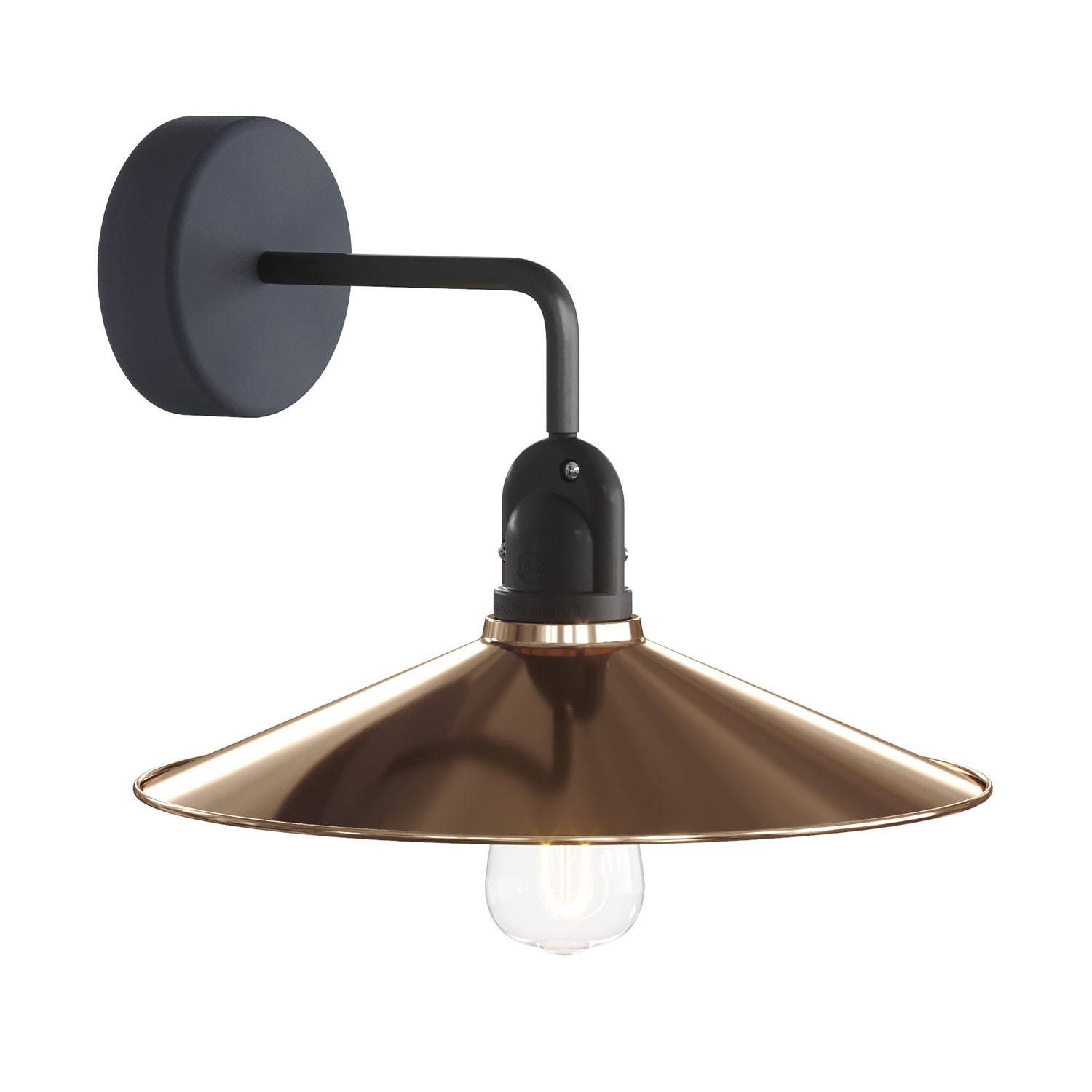 Fermaluce EIVA with L-shaped extension and Swing lampshade