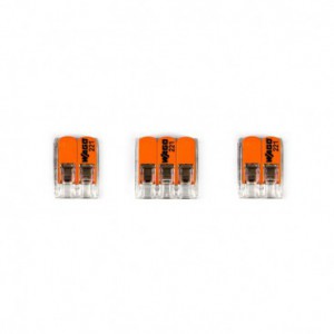 WAGO connector kit compatible with 3x cable for 1 hole ceiling rose