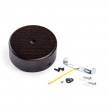 Mini cylindrical 1-central-hole wooden ceiling rose kit