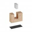 Wooden feet Kit for table lamp support