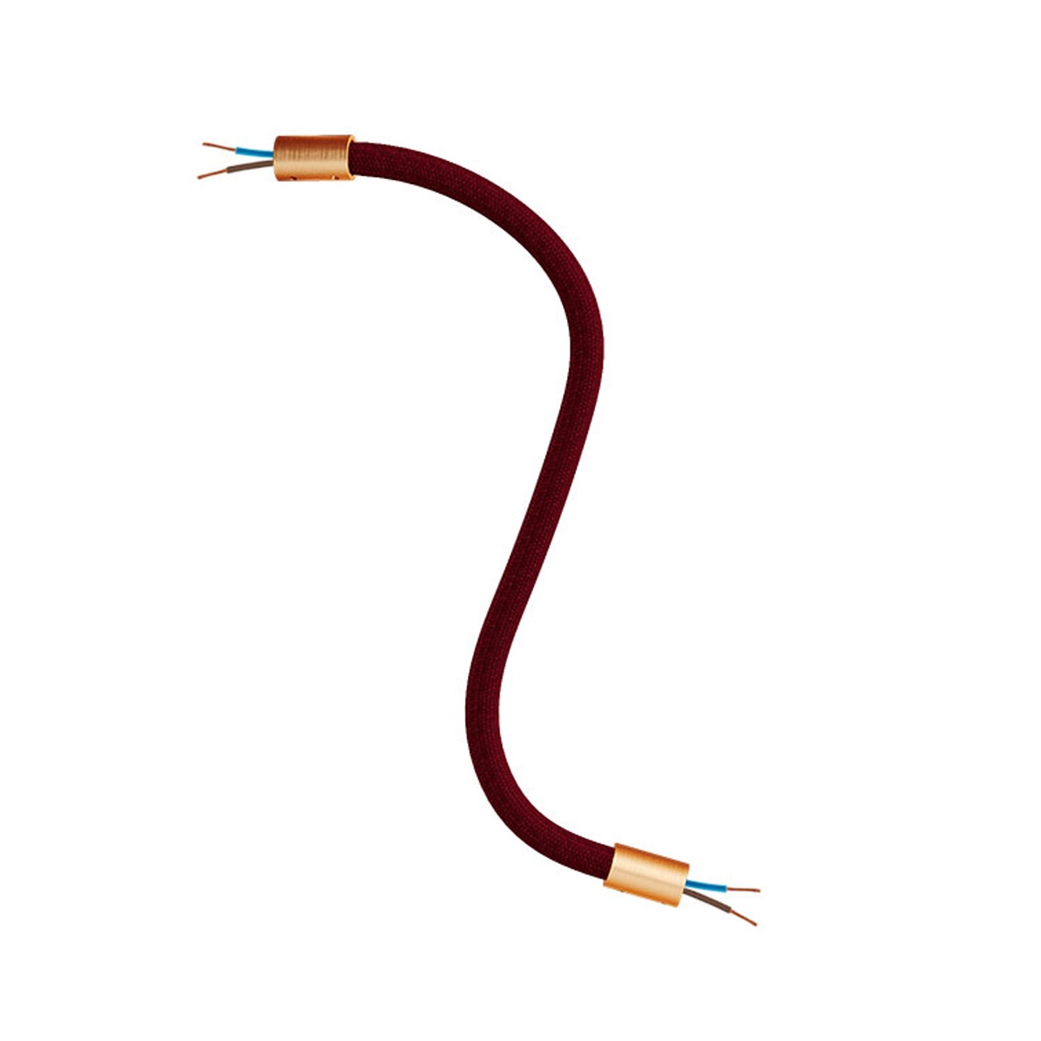 Kit Creative Flex flexible tube covered in Burgundy RM19 fabric with metal terminals