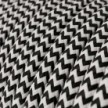 Snake Zig-Zag for lampshade - Plug-in lamp with textile cable Zig-Zag effect and 2 pole plug