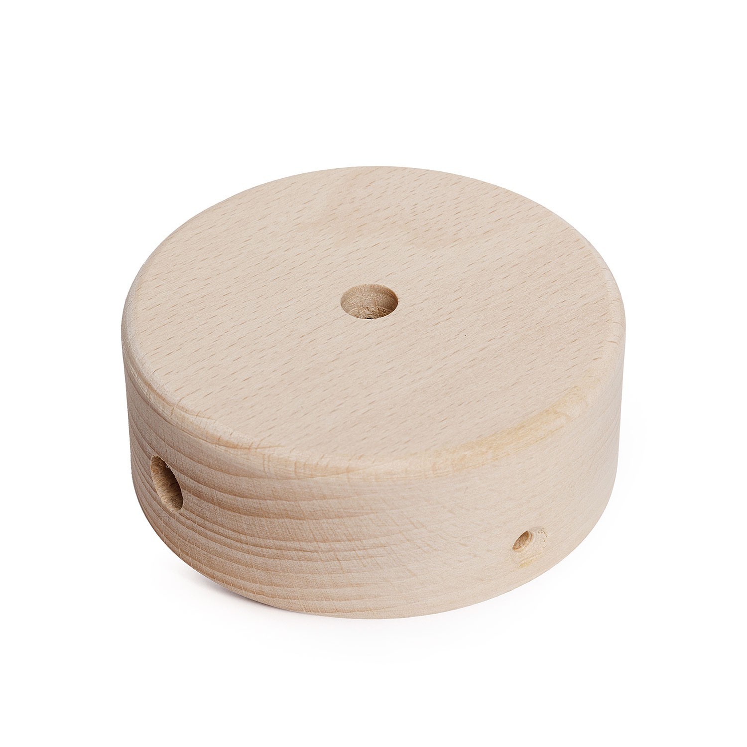 Kit Mini wooden cylindrical rose with 1 central hole and 2 lateral holes