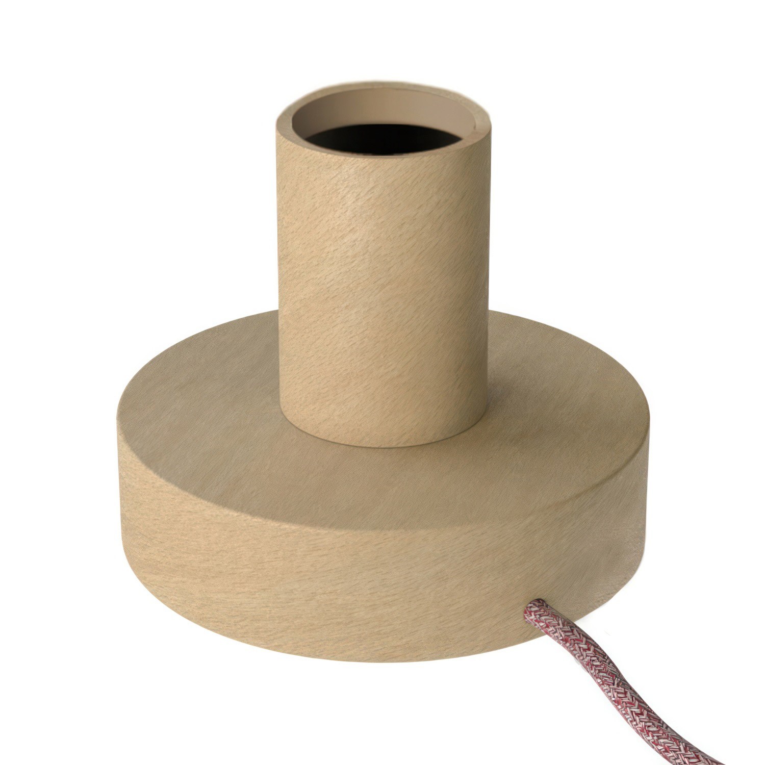 Posaluce - Small wooden Table Lamp with two-pin plug