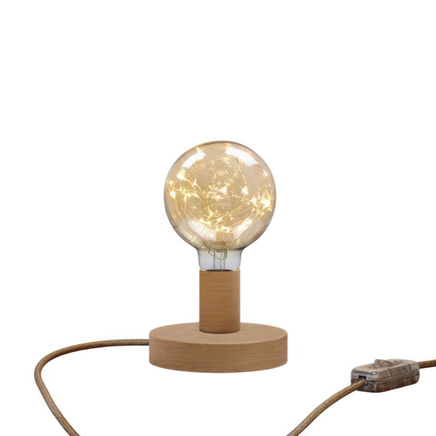 Posaluce Milleluci Wooden Table Lamp with two-pin plug