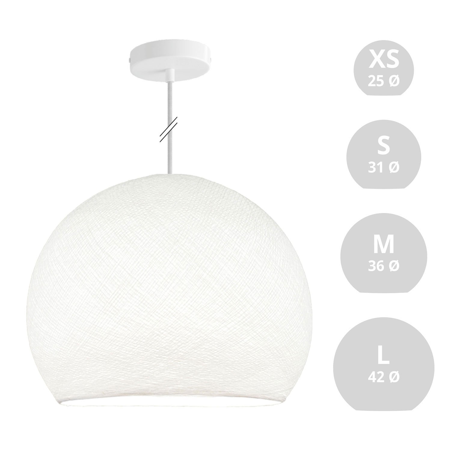 Suspension Lamp with Dome Lampshade