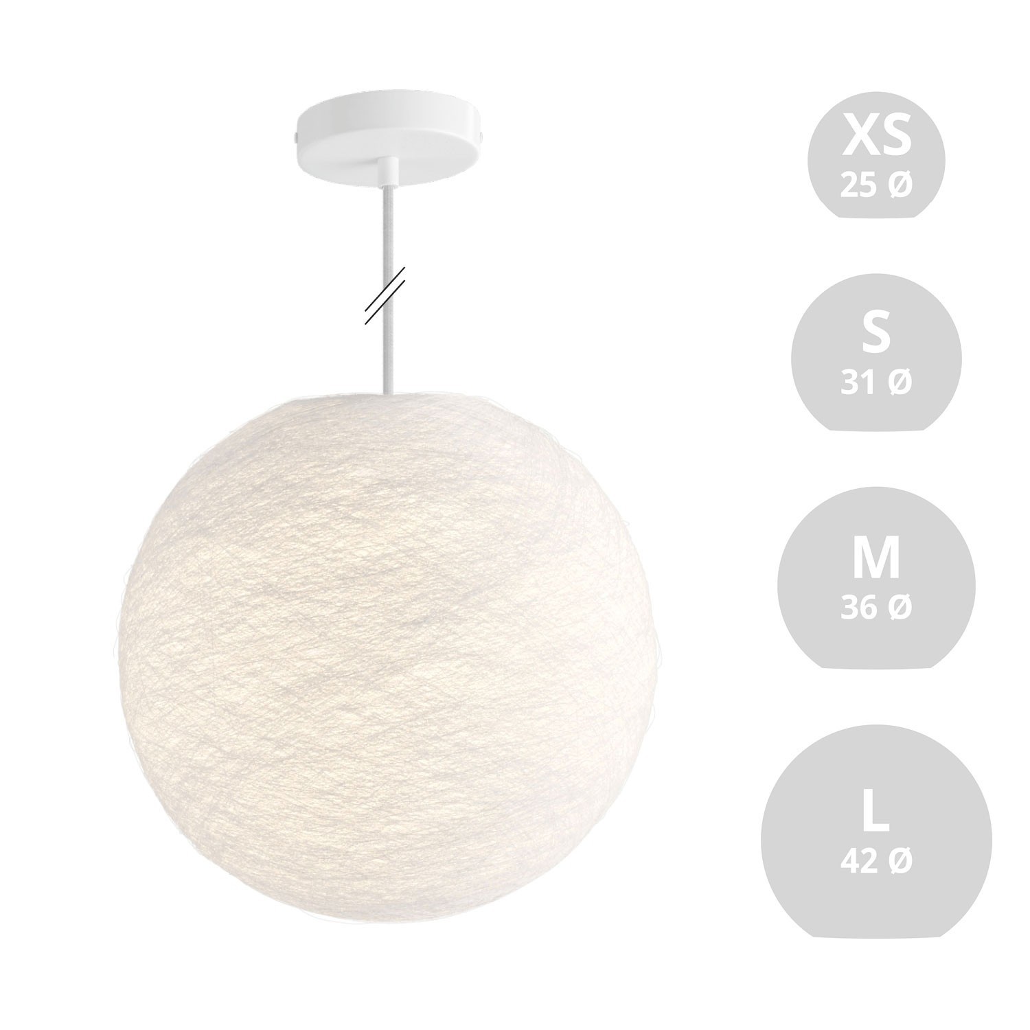 Suspension Lamp with Sphere Lampshade