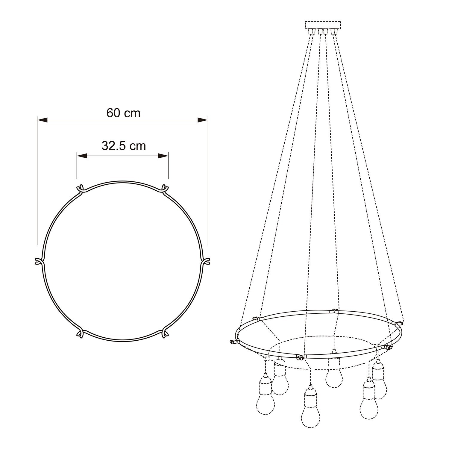 Cage Circle - Structure for lamps