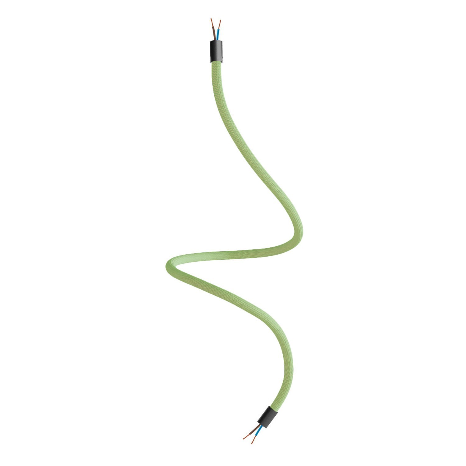 Kit Creative Flex flexible tube with grass green RM77 textile lining and metal terminals
