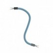 Kit Creative Flex flexible tube in petrol blue RM78 textile lining with metal terminals