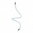 Kit Creative Flex flexible tube in baby blue RM76 textile lining with metal terminals