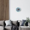 Mini Ellepì 'Maioliche' flat lampshade ideal for suspension and wall lamps or for string lights, 24 cm diameter - Made in Italy