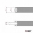 Creative-Tube flexible conduit, Rayon White RM01 fabric covering, diameter 20 mm