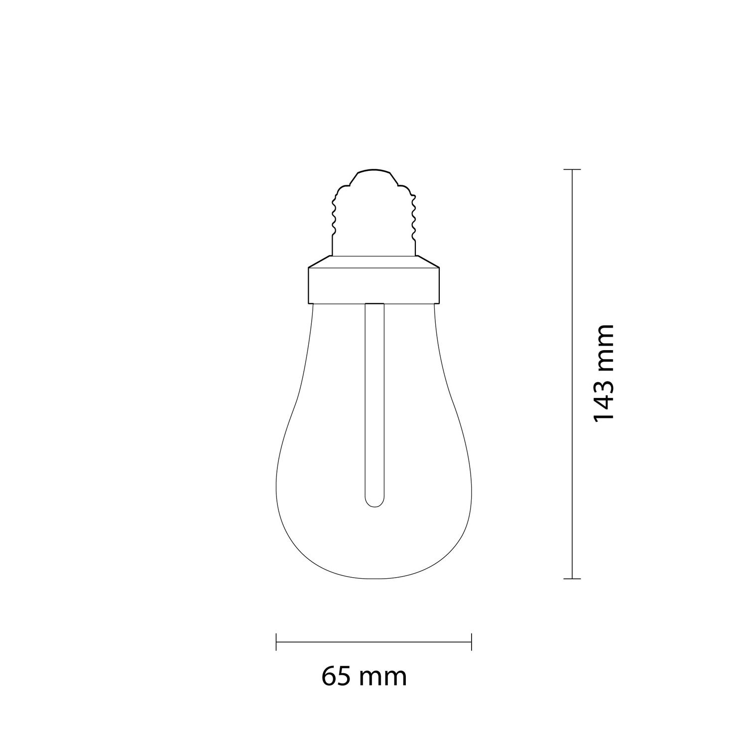 LED Light Bulb Plumen 002 6,5W E27 Dimmable 2200K