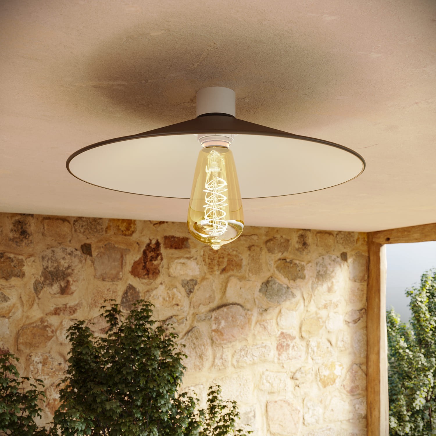 Ceiling lamp with Swing metal lampshade - IP44 Waterproof