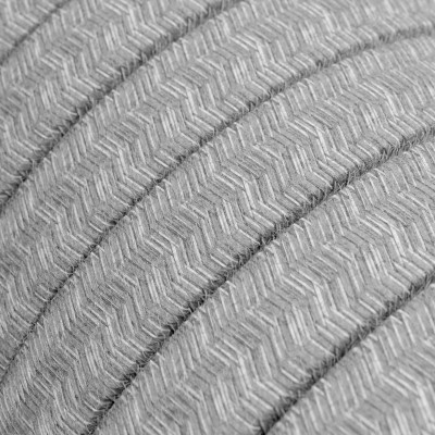 Electric cable for String Lights, covered by linen Grey fabric CN02 - UV resistant