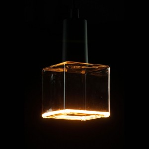 Lampadina LED Cube Trasparente Linea Floating 4.5W 300Lm 2200K Dimmerabile